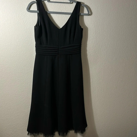 Ann Taylor Dresses & Skirts - Ann Taylor Classic Little Black Dress Pleated Waist Sleeveless Double V-Neck -2P